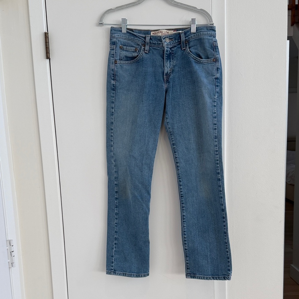 Levi’s 505 Women’s Classic Straight leg Blue Denim Jeans, size 4S